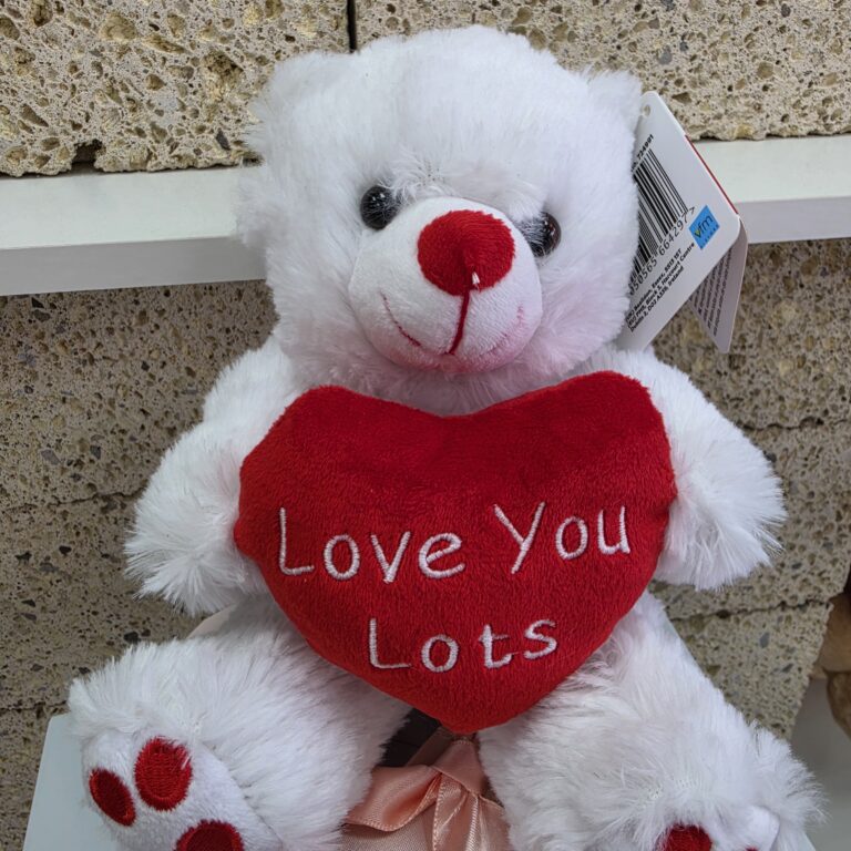 Oso blanco corazón