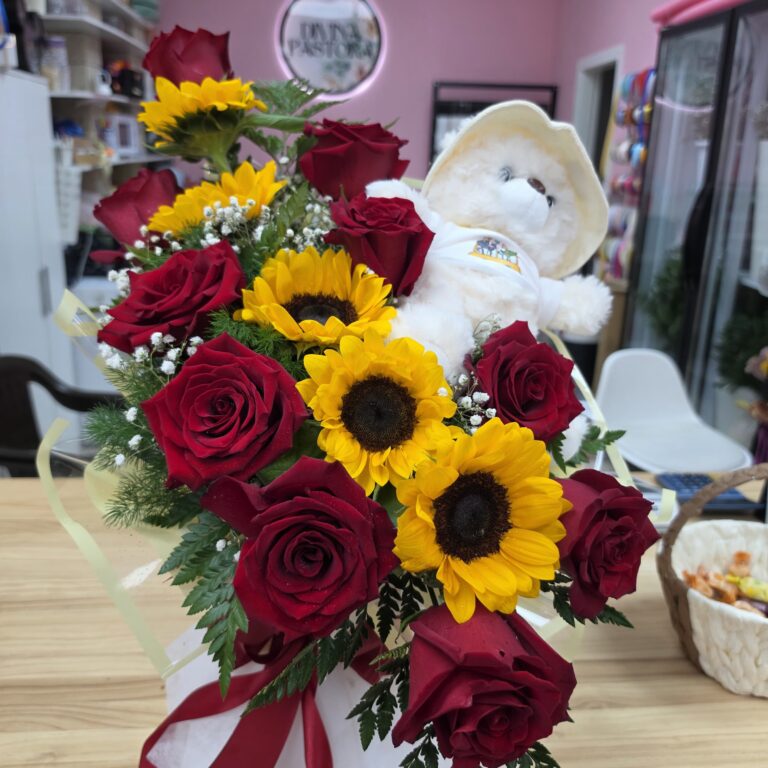 GIRASOLES Y ROSAS  PELUCHE
